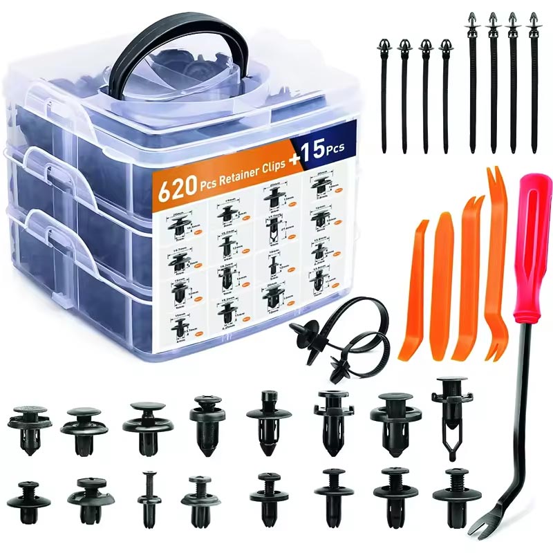 Juegos de clips de remaches de guardabarros de parachoques de nailon para coche